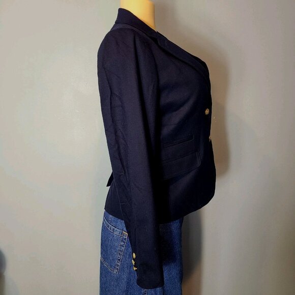 J.CREW Schoolboy Blazer Sz 4 Navy Blue NEW Career Preppy Wool Old Money Heritage - Picture 4 of 10